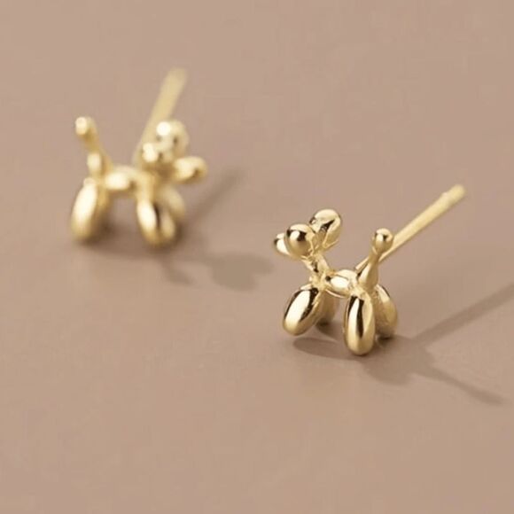 Free People Jewelry - Gold Balloon Dog Earrings M466